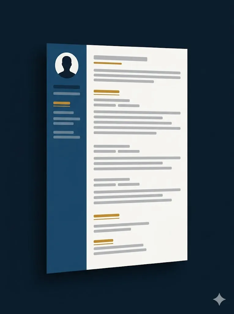 Example of a multi-column résumé layout